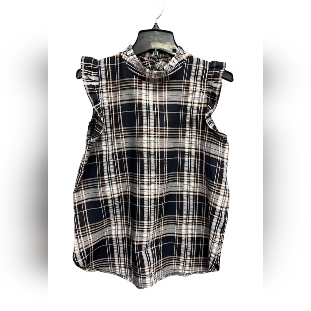 Sleeveless Flutter Top